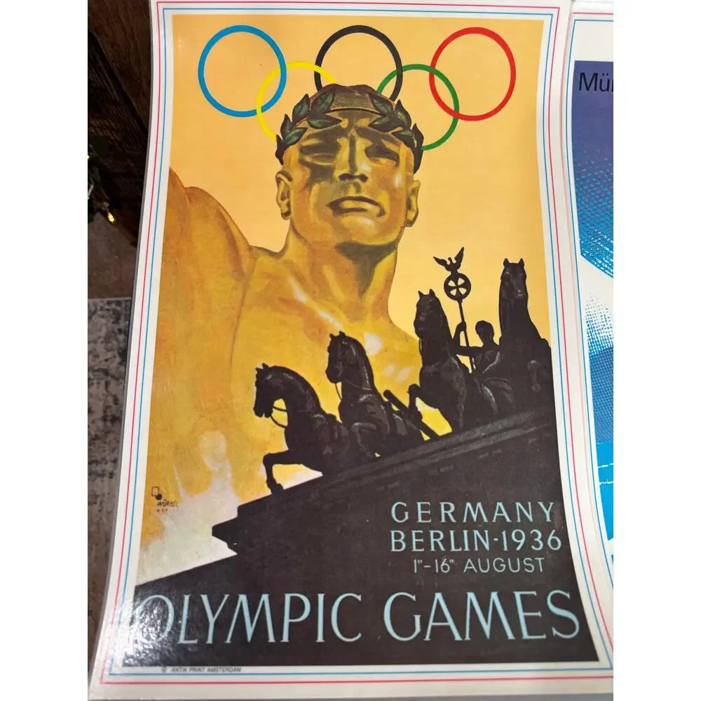 Set of 6 Vintage Marathon 1972 Munich Olympics BC Comics Plastic Placemats